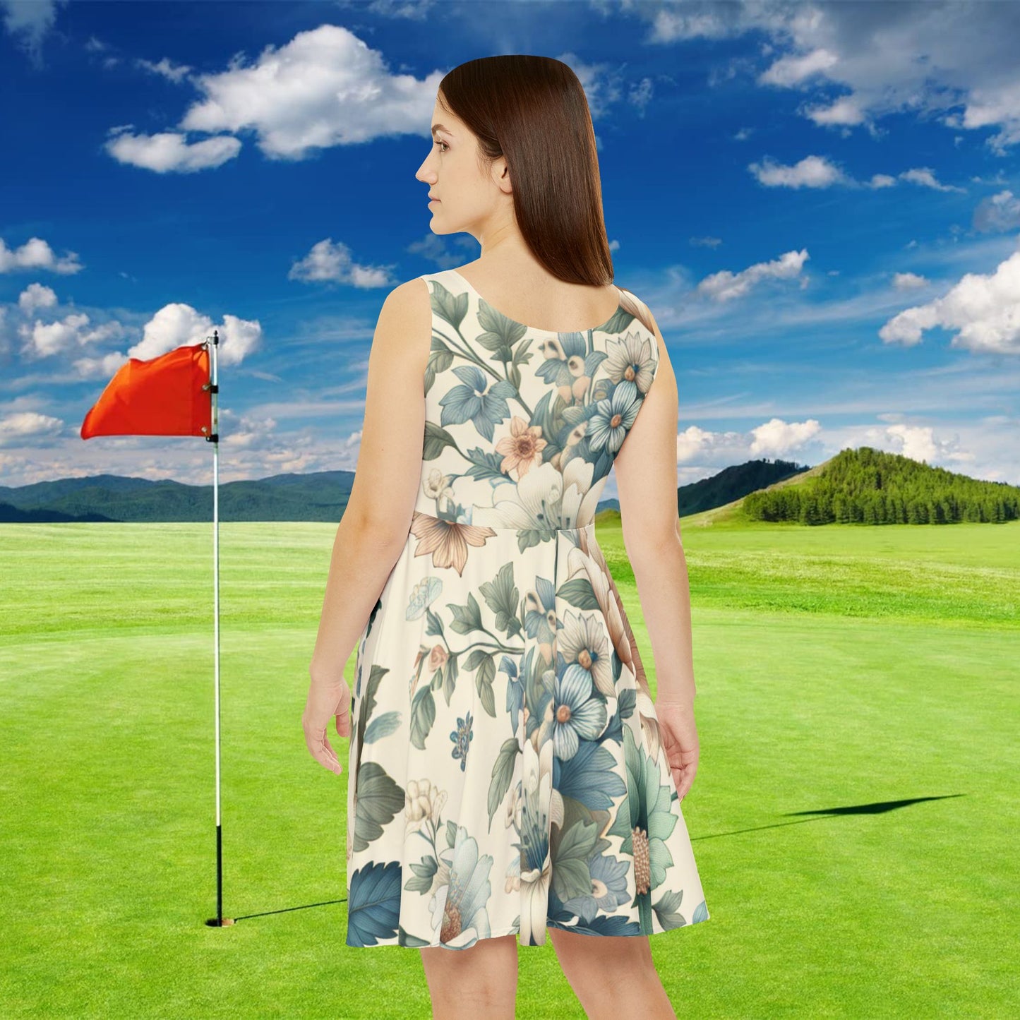 Elegant Bouquet Floral Golf Dress – Timeless Style in Full Bloom | Made in the USA