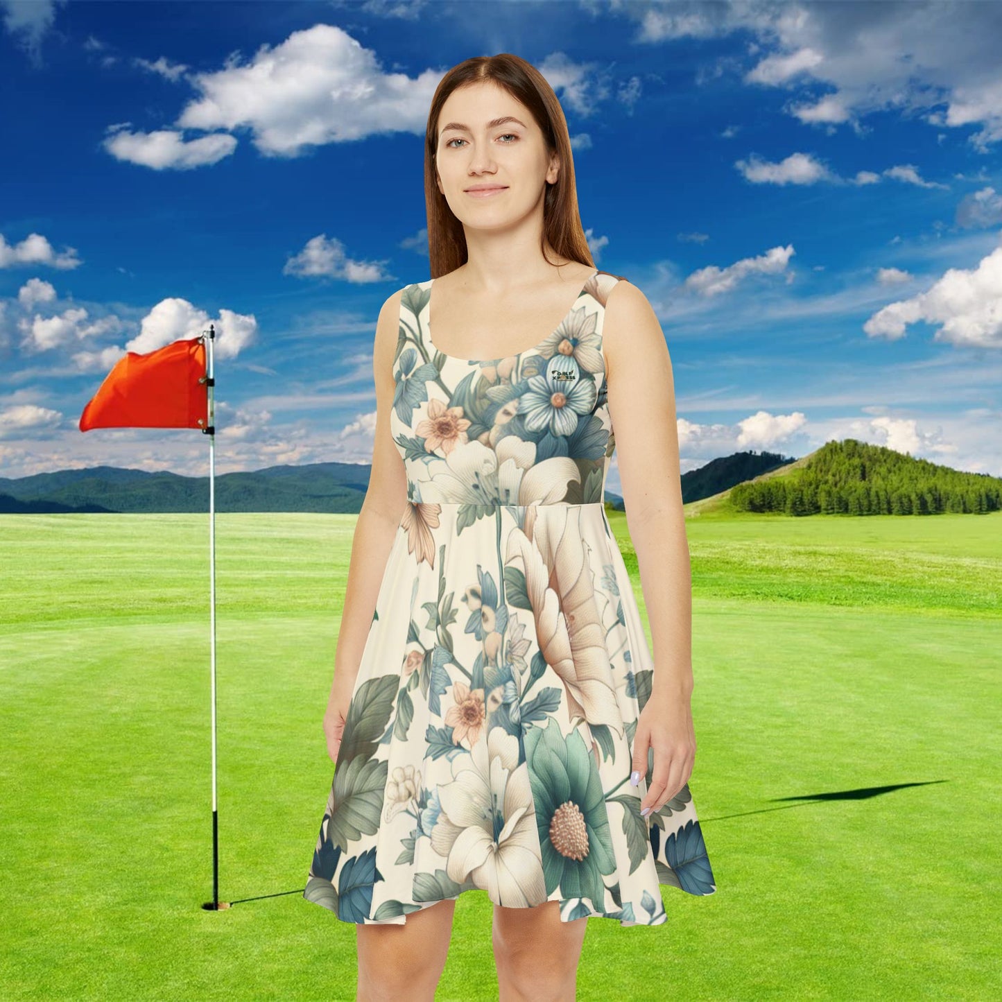 Elegant Bouquet Floral Golf Dress – Timeless Style in Full Bloom | Made in the USA