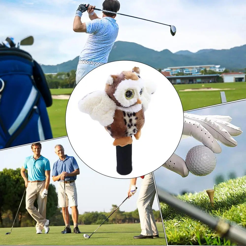 Owl-Themed Funny Golf Putter Headcover – Comical & Protective Driver Cover