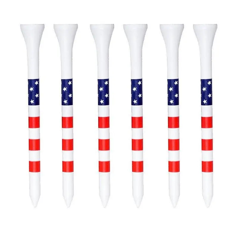 50-Pack Stars & Stripes Wooden Golf Tees – Patriotic Golf Accessories