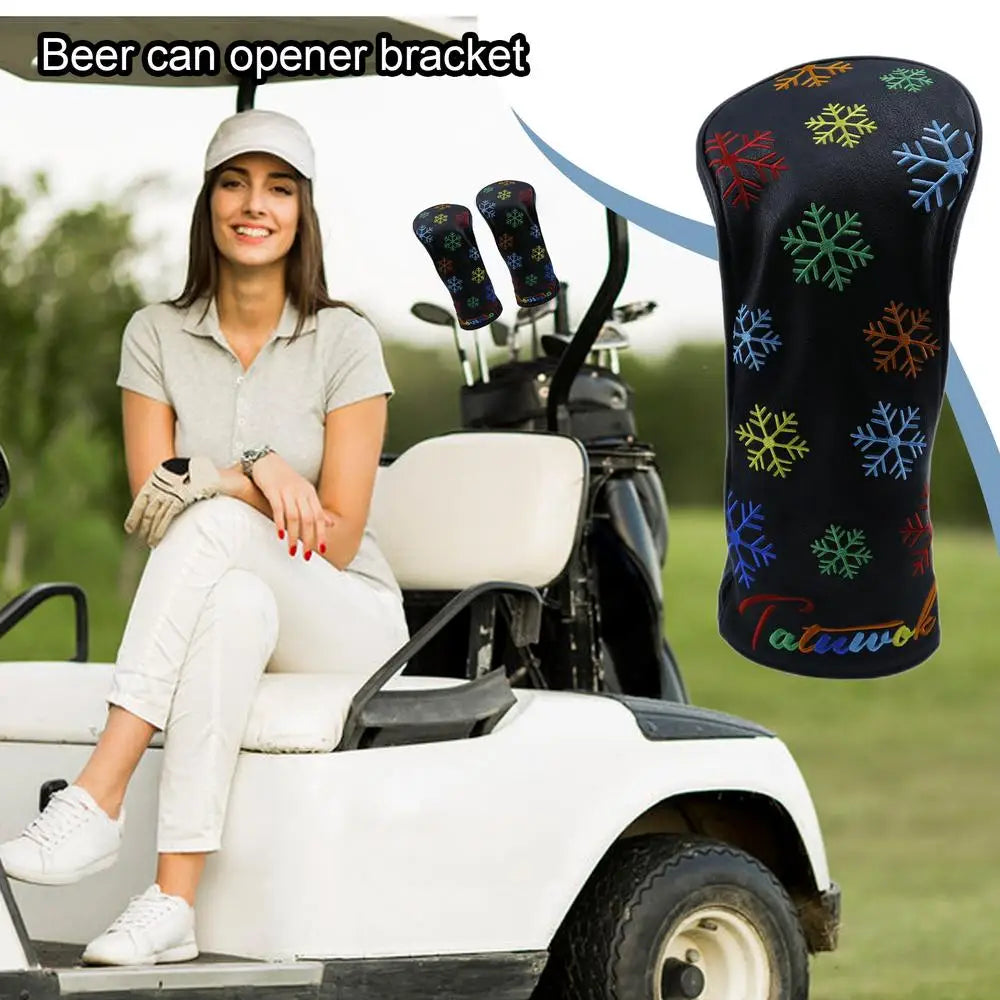 Snowflake Embroidered Golf Head Cover – Outdoor Sports Protection