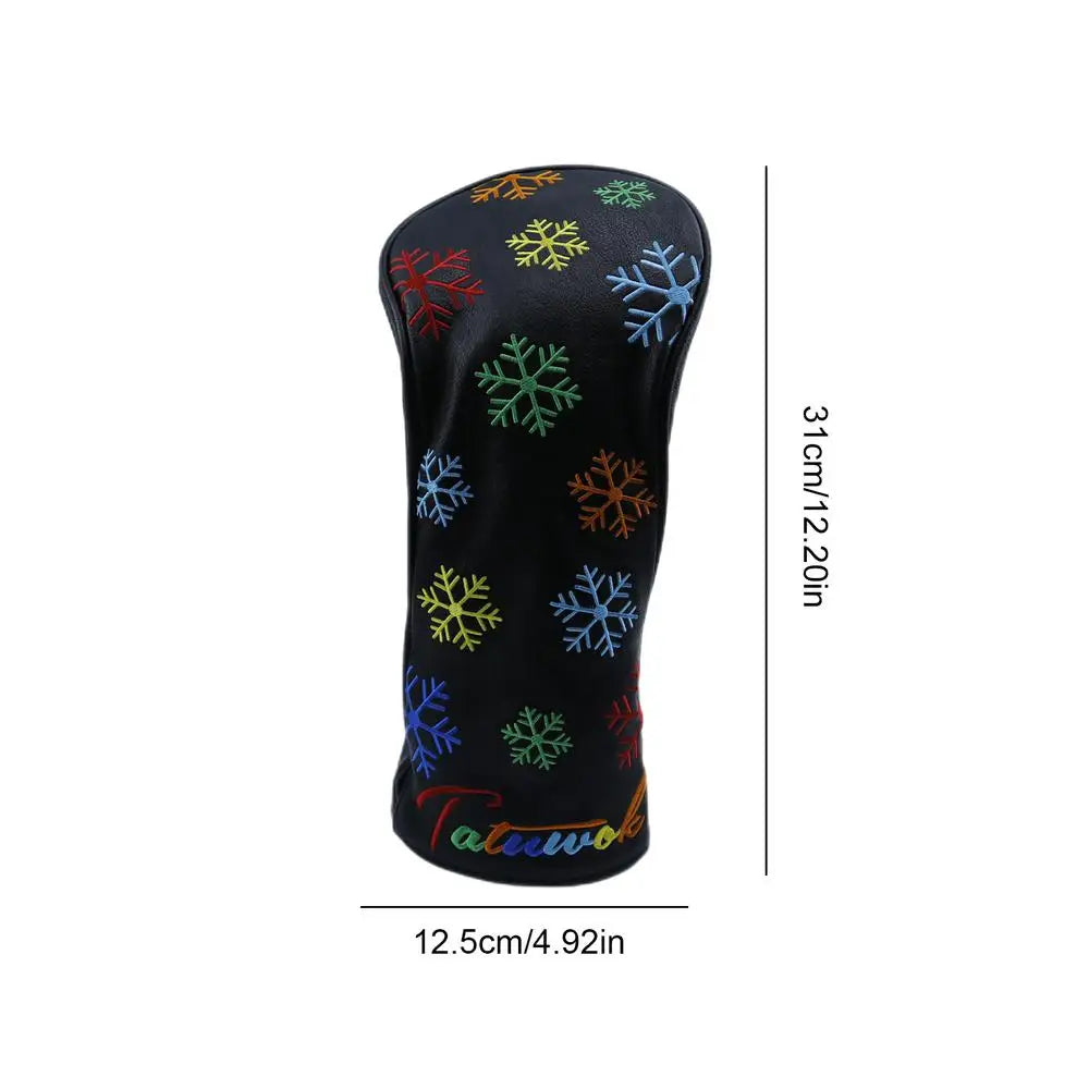 Snowflake Embroidered Golf Head Cover – Outdoor Sports Protection
