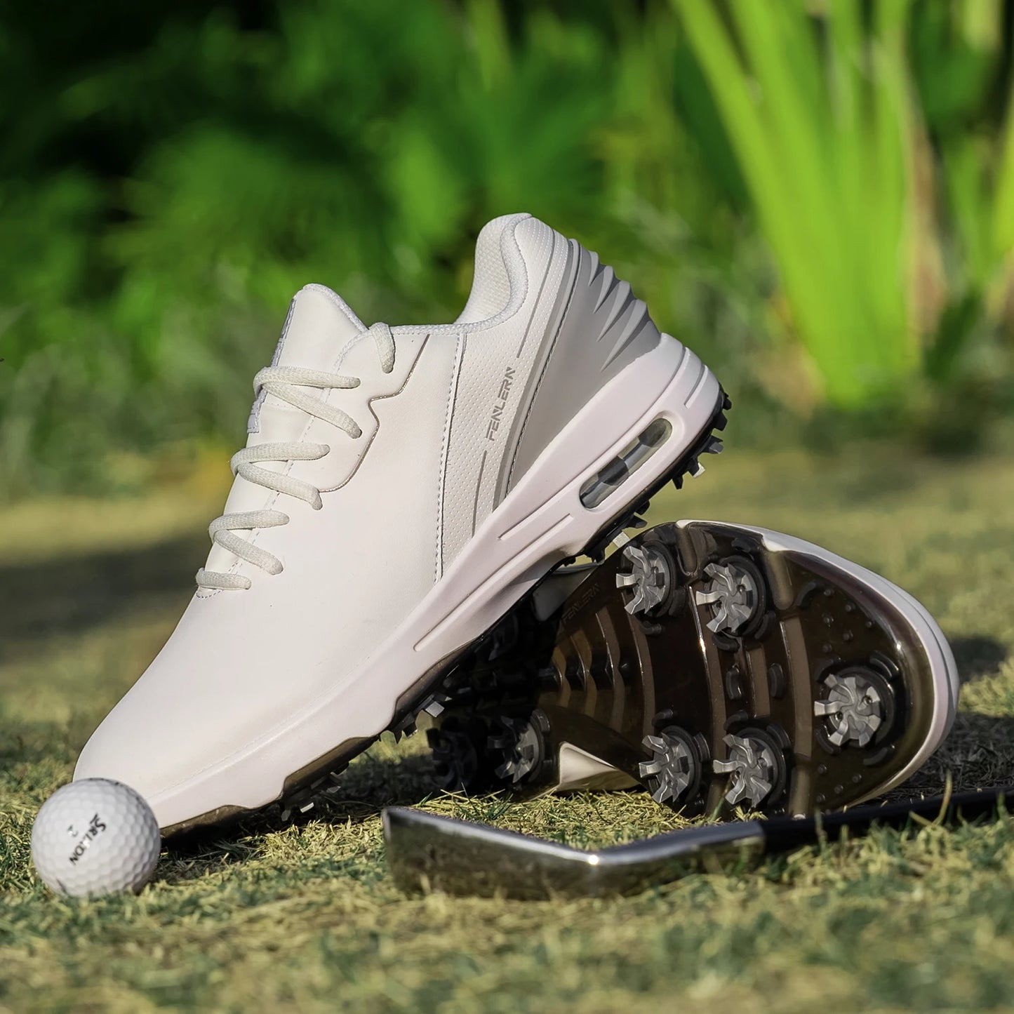 Men’s Waterproof Golf Shoes with Air Cushion & Comfort Grip Studs