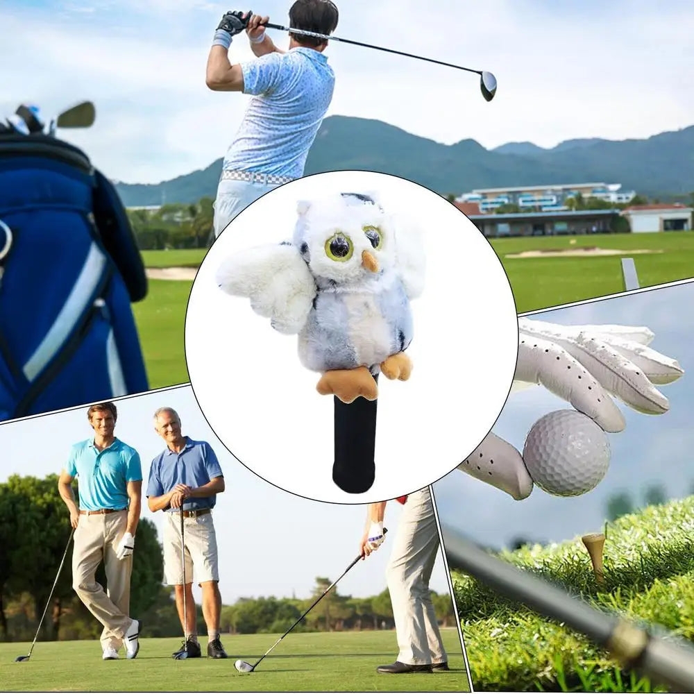 Owl-Themed Funny Golf Putter Headcover – Comical & Protective Driver Cover
