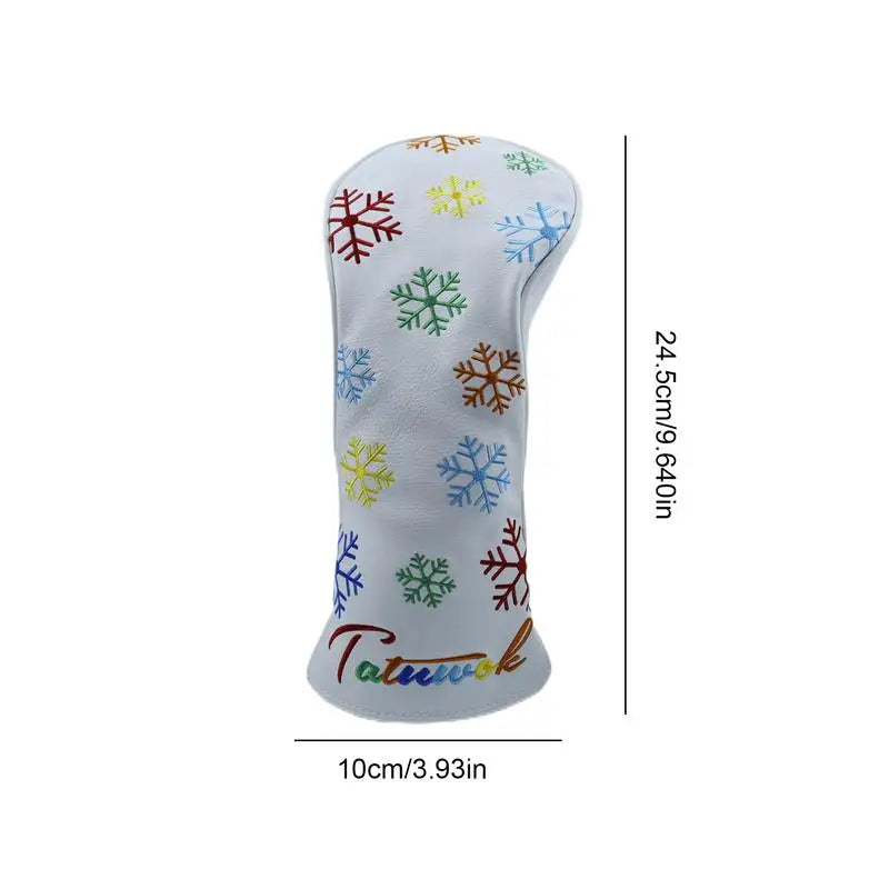 Snowflake Embroidered Golf Head Cover – Outdoor Sports Protection