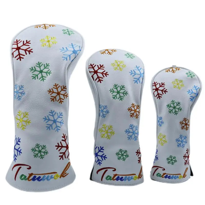 Snowflake Embroidered Golf Head Cover – Outdoor Sports Protection